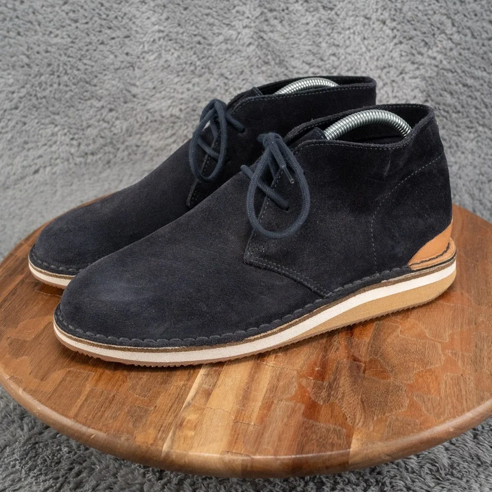 GREATS Chukka Boots Mens 7 Blue Excellent Suede Brooklyn Made In Italy